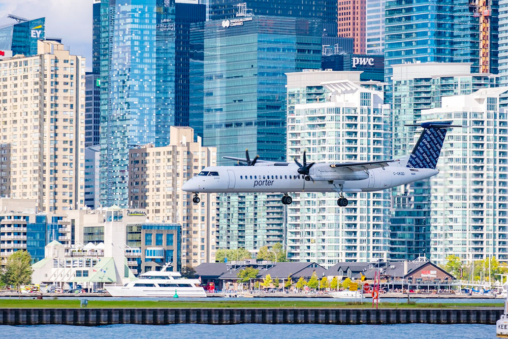 Porter Airlines at Billy Bishop Airport in downtown Toronto, Ontario, Canada - Cheapest Time