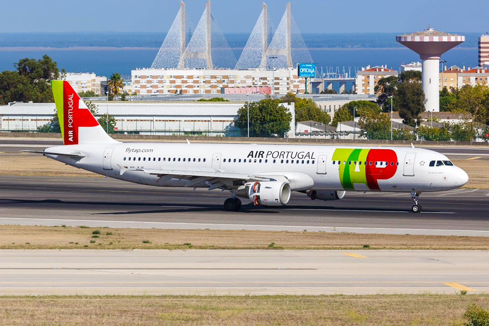TAP Air Portugal Airplane at Lisbon Airport in Portugal - Cheapest Time